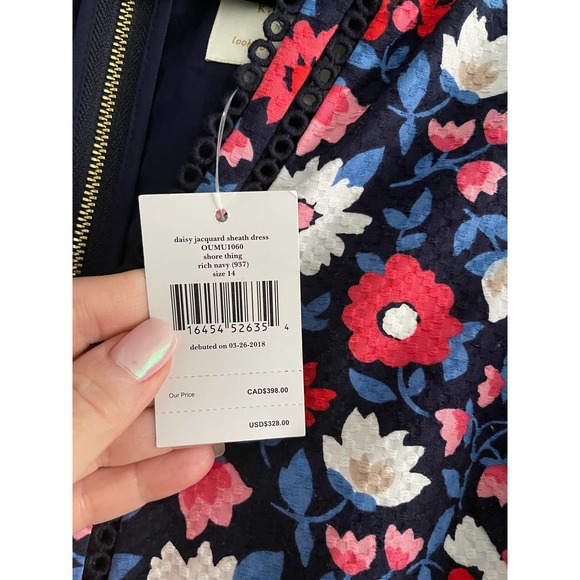 SOLD! Kate Spade NWT Daisy Jacquard Floral Embroidered Sleeveless Sheath Dress - Picture 8 of 12